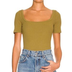 n:PHILANTHROPY Langley Olive Bodysuit Size X-Small NWT